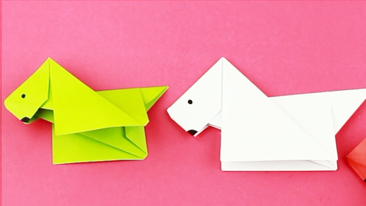 Beginners, [NO GLUE Paper crafts] DIY How to Make An Easy Paper DOG