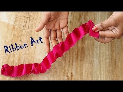 Very Easy And Simple Ribbon Art, Art And Craft With Ribbon
