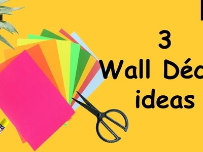 3 wall decor ideas with paper | how to make wall decor using paper | Easy and inexpensive ideas