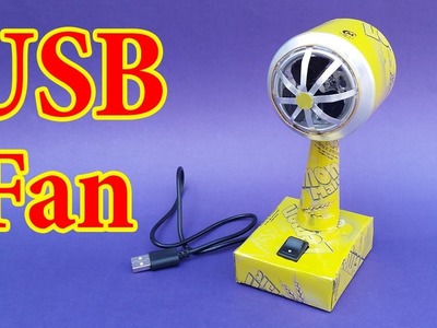 Amazing USB Fan | How To Make A Fan Aluminum Can And DC Motor | Mini Electric Fan | Table Fan DIY