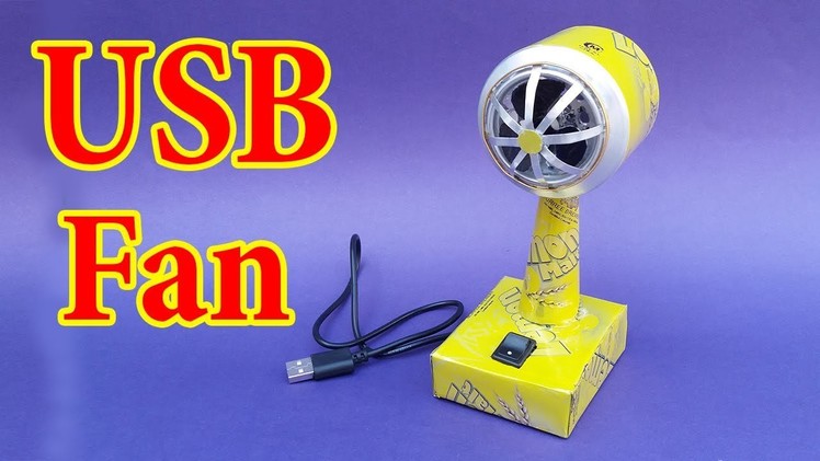 Amazing USB Fan | How To Make A Fan Aluminum Can And DC Motor | Mini Electric Fan | Table Fan DIY