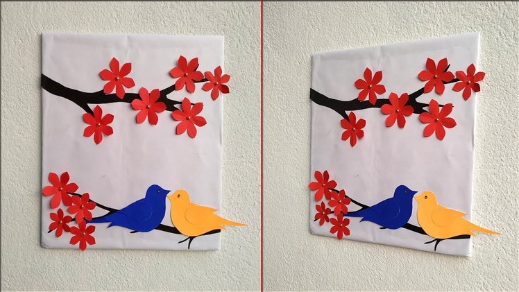 Beautiful birds wall hanging|| How to decorate your room easily|| DIY paper crafts ideas