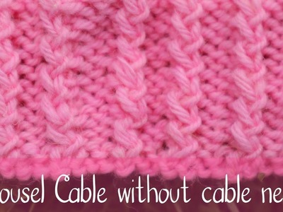 Carousel Cable | Easy Fake Cable with 2 Stitches | Knitting