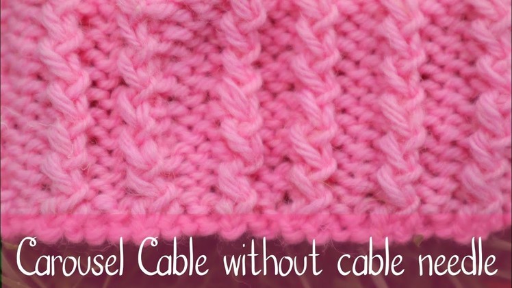 Carousel Cable | Easy Fake Cable with 2 Stitches | Knitting