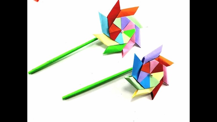 Crafts paper - How to make Pinwheel 3D paper step by step