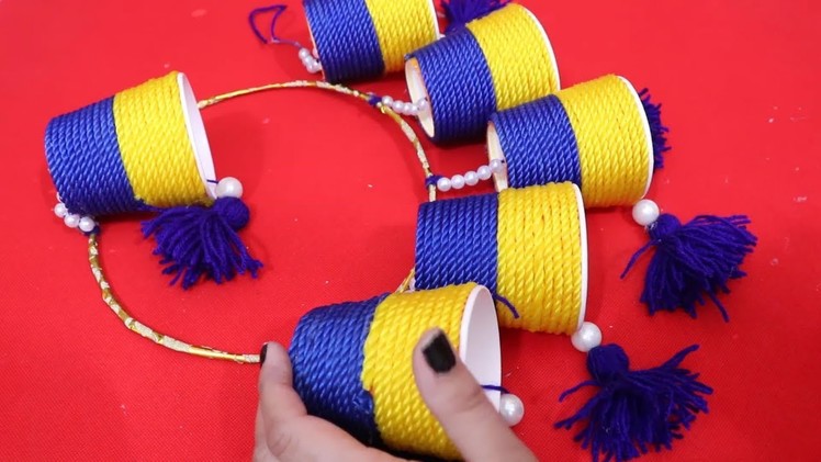 DIY Woolen Door Hanging ideas| How to make Door Hanging Toran Woolen Craft Ideas | Diwali Decoration