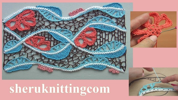 How to Crochet Sea Irish Lace Project Tutorial 12 Part 2 of 2