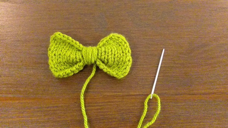 How to Knit Bow ( Stockinette Stitch ) in Any Size, Any Yarn, Any Gauge By Clydknits.