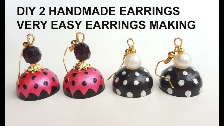 How to Make 2 Handmade Earrings.Beautiful earrings.Pearl Earrings.Simple and Easy Earrings
