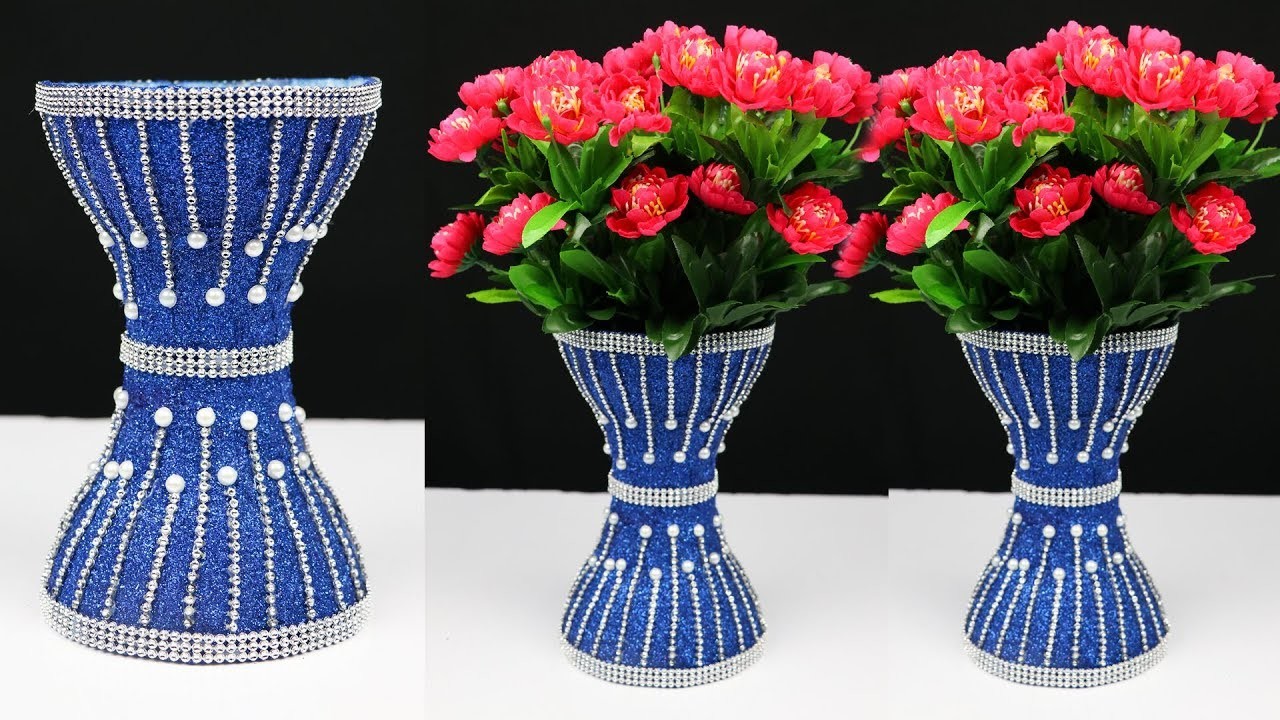 How to make a flower vase at home | Plastic Bottle Flower Vase | best out of waste