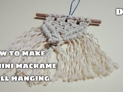 How to make a mini macrame wall hanging *easy macrame tutorial*