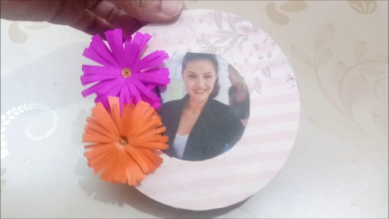 how to make photo frame with cd