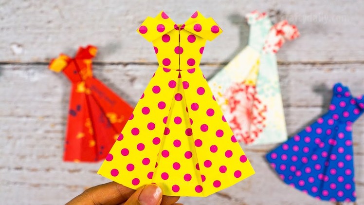 How to make an Origami Paper Dress | Beautiful DIY Paper Dress | Paper Folding Craft
