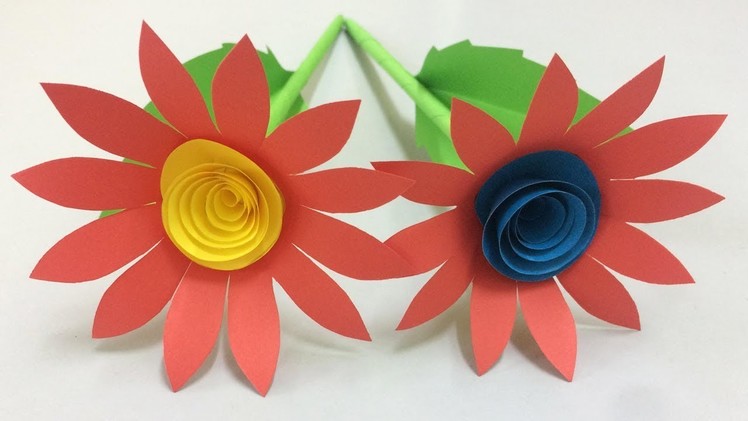 How to Make Beautiful Flower with Paper - Making Paper Flowers Step by Step - DIY Paper Flowers