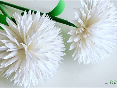 How To Make Beautiful Paper Flower. DIY Easy Paper Flower Sticks | Priti Sharma