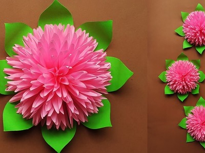 How to Make Beautiful Paper Flower for Home Decor | Paper Flowers Wall Decorations