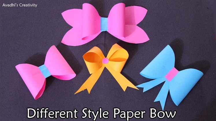 How to make Different style bow.ribbon from paper | DIY Origami Bow |