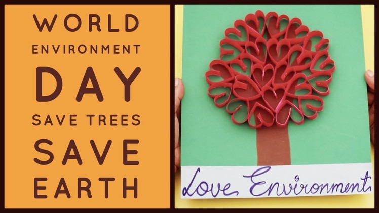 How to make heart Tree | Kids Papercrafts Circle ideas | Easy crafts making I Environment Day 2019