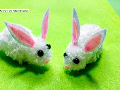 How to make Pom pom bunny or rabbit with wool