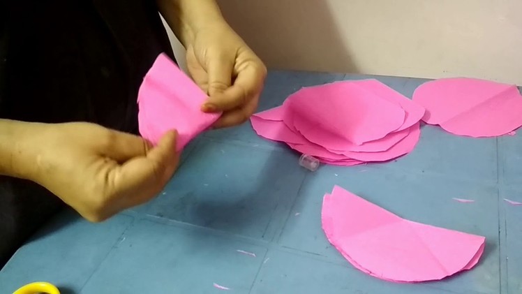How to make the decorative carped paper ball by Rahamath