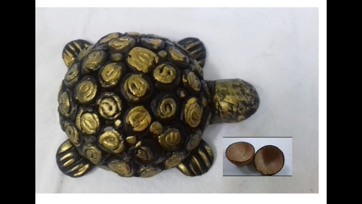 How to make tortoise with coconut shell - Best out of waste - Coconut shell crafts -SS Art Creations