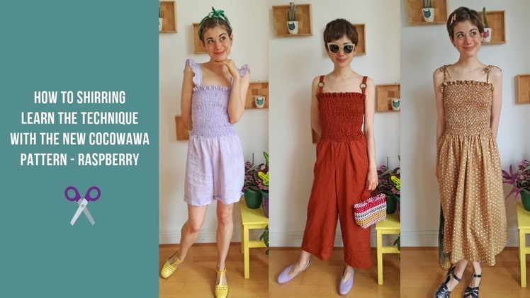 ✂ How to shirring technique - CocoWawa Crafts sewing patterns