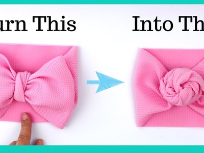 How to tie a headband rose | Tie a headband bow into a rose | La Romi