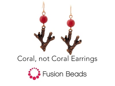 Learn how to create our Coral, not Coral Earrings by Fusion Beads