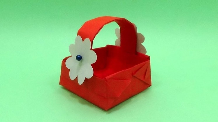 Paper Basket Making At Home - DIY How To Make Flower Basket for Easter