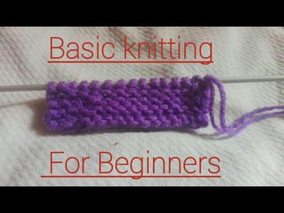Basic knitting for beginner in Kannada version