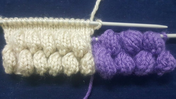 Bubble Border Knitting pattern for cardigans with knitting needles | knitting Border # 7