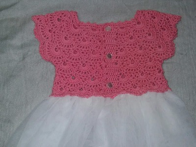 Crochet yoke for dress & bolero, 2 to 3yrs (TAMIL) Part 1
