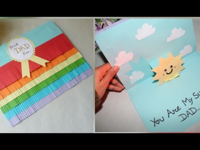 DIY.Easy.Happy Birthday Dad Pop-Up Card Making.How to Make Colorful Card for Dad's Birthday.  .