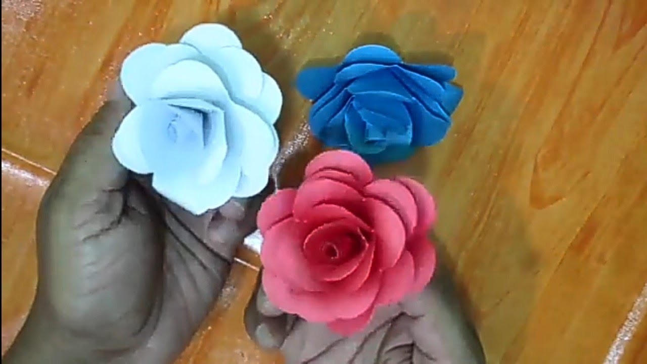 DIY How To Make Paper Rose Paper Flowers Rose Diy Tutorial Easy 