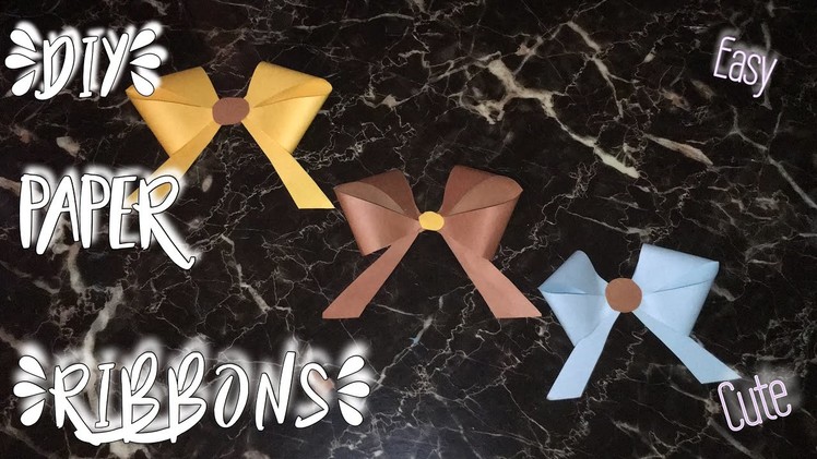 DIY Paper Ribbons!! How to make a paper ribbon !!