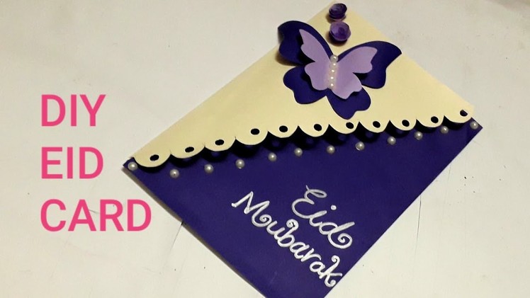 Eid card making| how to make special card for eid with paper, how to make simple and easy eid card