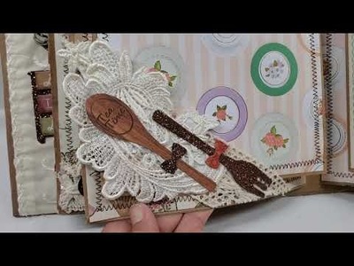 Family Scrapbook Mini Album With Paper Bag Sewn Pages