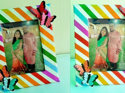 Handmade Rainbow Photo Frame.Cardboard Photo Frame.How to make Photo Frame at home.Photo Frame Ideas