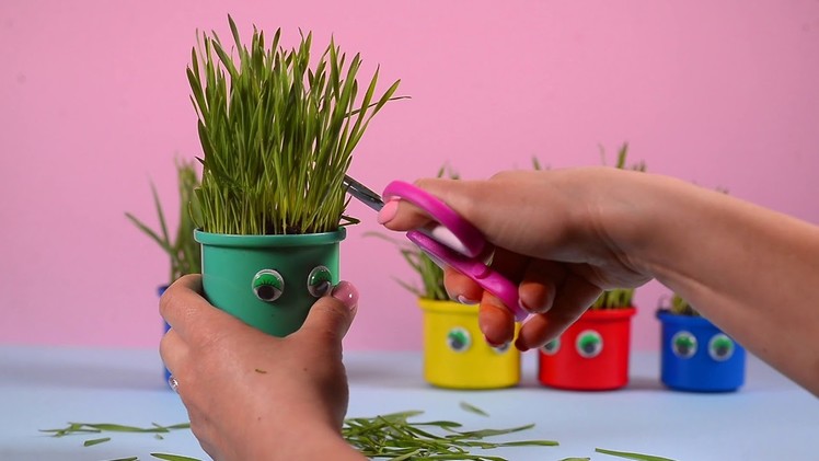 How to grow wheatgrass heads and candy carrot? Kids Easter crafts! Smarty & Arty
