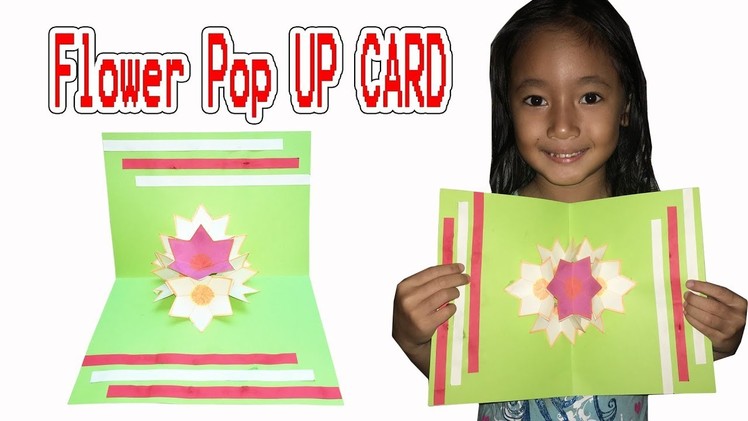 How To Make 3D Flower Pop UP CARD - DIY Paper Flowers With Toturial