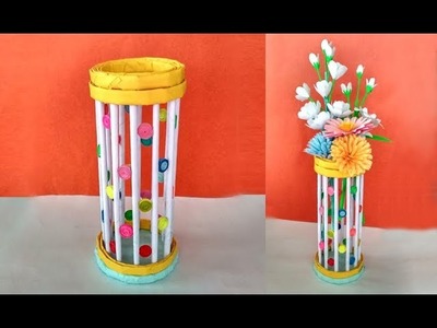 How to make a beautiful flower pot with waste material