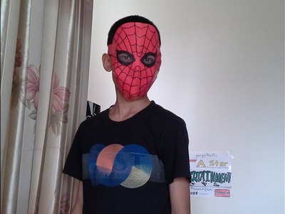 How to  make an easy paper spiderman mask.
