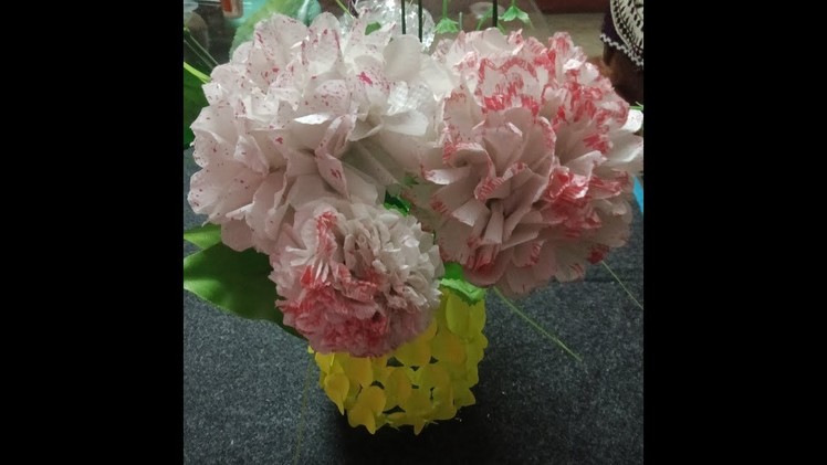How to make an easy  Tissue Paper flower? Diys crafts(home decor crafts)