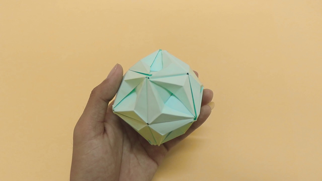 How to make an Origami Bola, Paper Origami Bola, Easy making Origami ...