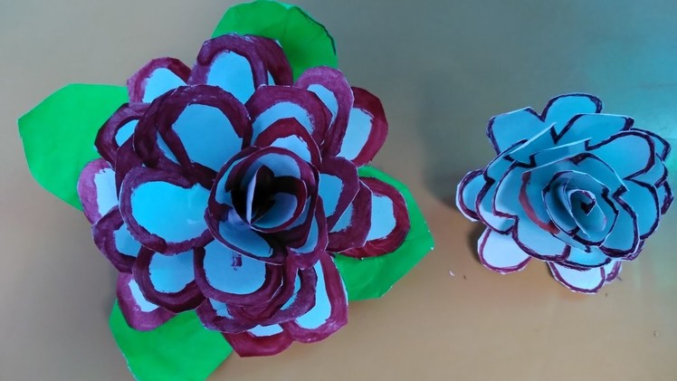 How to Make Beautiful Flowers With Paper|Making Paper Flower Step By Step|Nutan Crafts