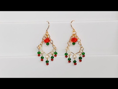 How To Make Designer Earrings At Home.Make your own party wear earrings.best earrings making idea
