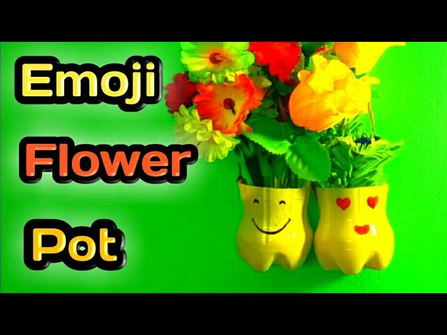 How to make Emoji Flower Pot || Using waste plastic bottles || Try this at home ||