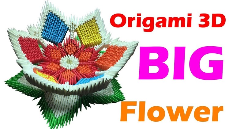 How To Make Origami 3D Flower With 4 Step - Tutorials Paper Origami Easy Making