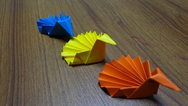 How to make origami peacock | Simple paper peacock making step by step tutorial