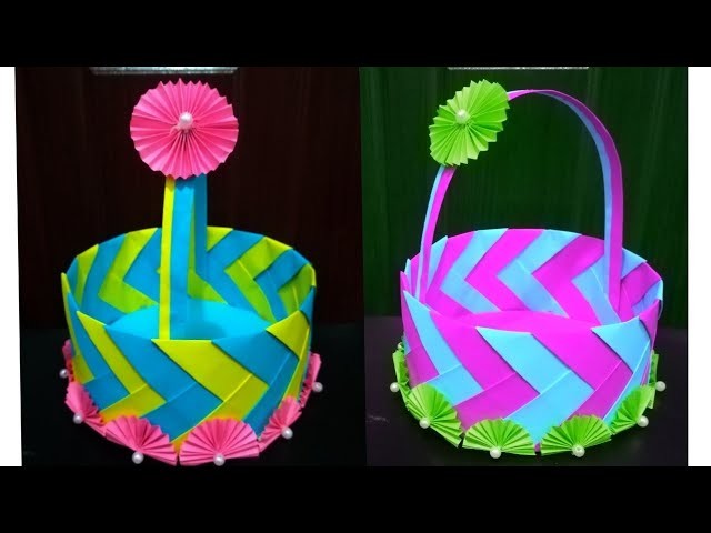 How To Make Paper Basket. DIY Paper Craft. Home Decor Idea